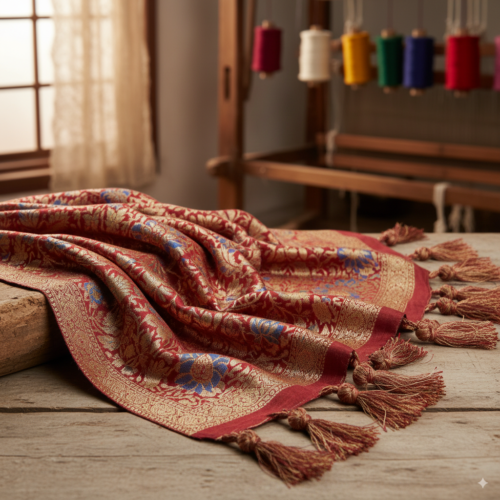 Stylish Pashmina Shawl with Silk Blend